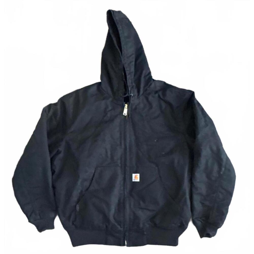 Carhartt XL Loose Fit Black Hooded Work Jacket